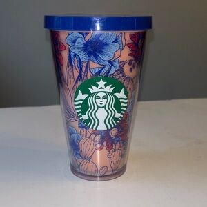 3 for $20 item Starbucks Blue Lid Tumbler with Floral Design